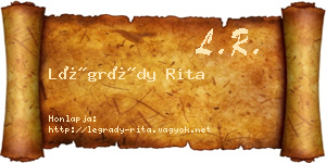 Légrády Rita névjegykártya